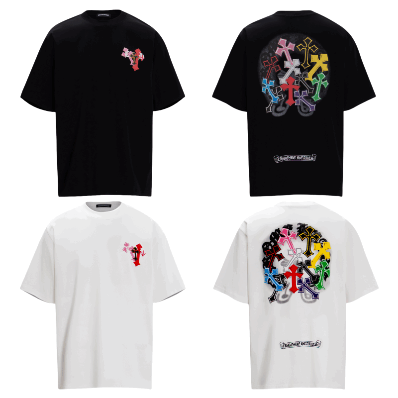 Chrome Hearts Puffy Rainbow Cross T-Shirt 6024