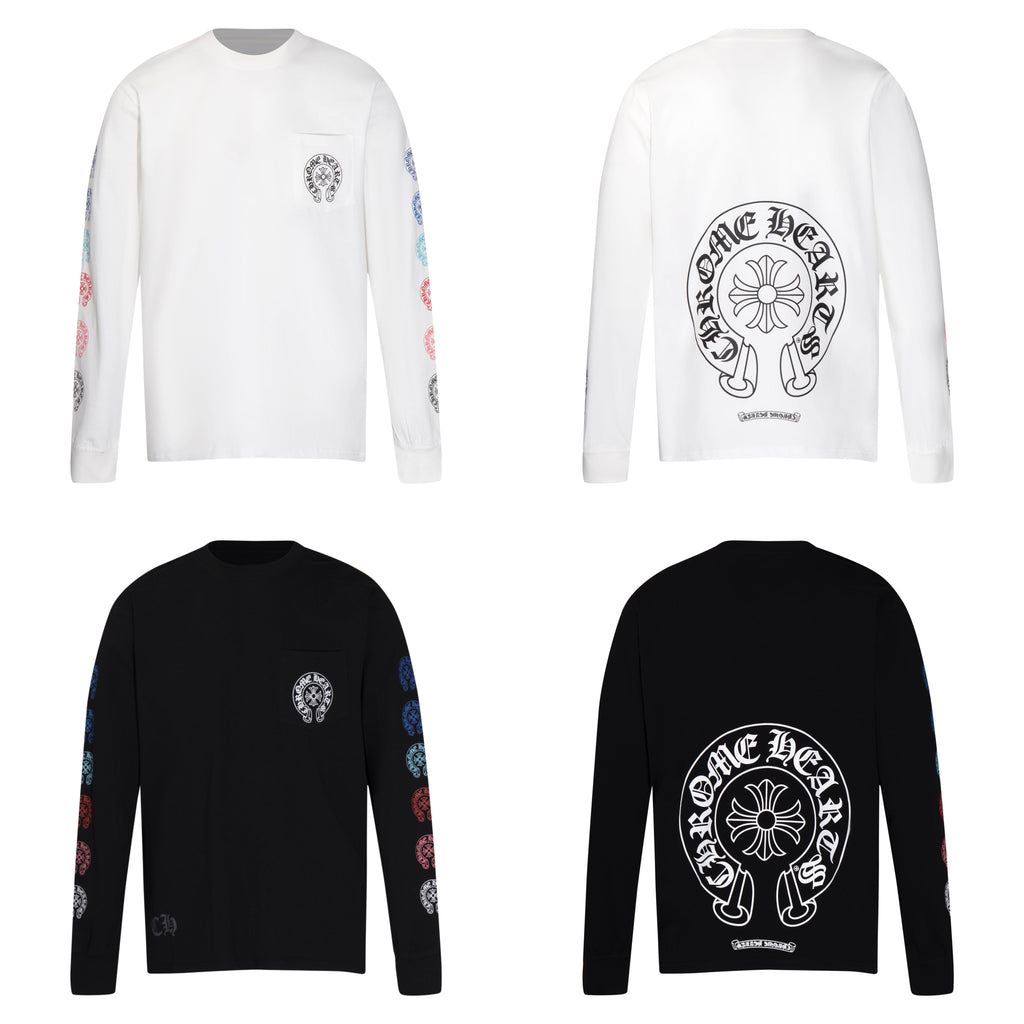 Chrome Hearts Multi Color Horse Shoe L/S T-shirt 8009