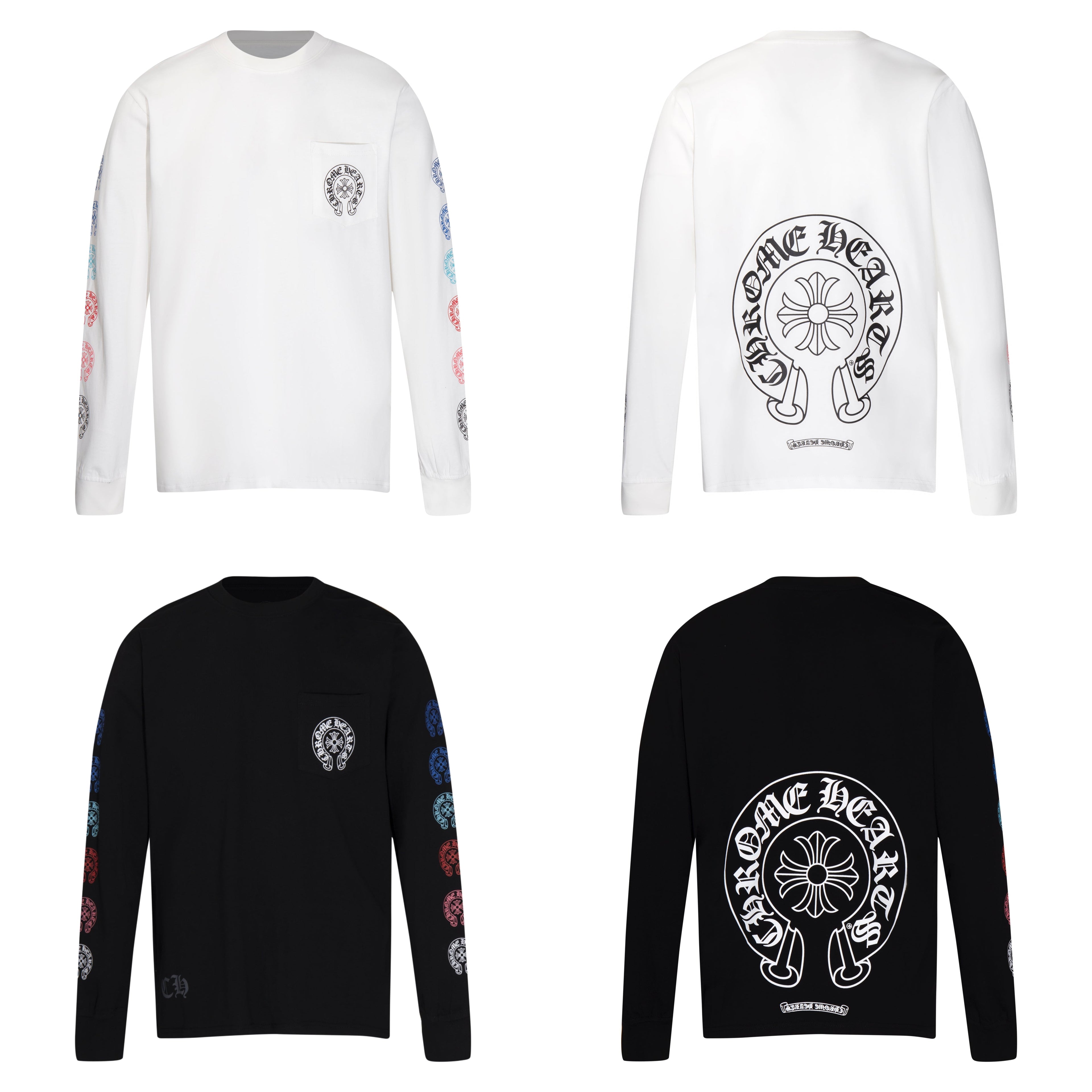 Chrome Hearts Multi Color Horse Shoe L/S T-shirt 8009