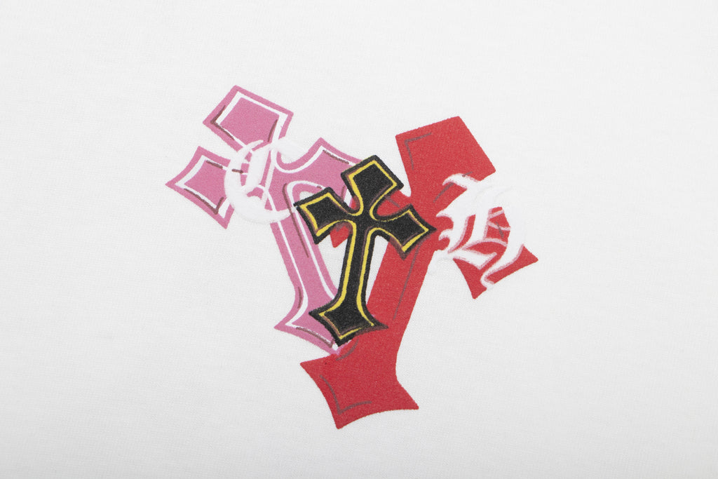 Chrome Hearts Puffy Rainbow Cross T-Shirt 6024