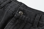 Chrome Hearts Black Cross Patch Grey Jeans