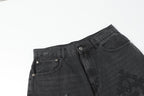 Chrome Hearts Black Cross Patch Grey Jeans