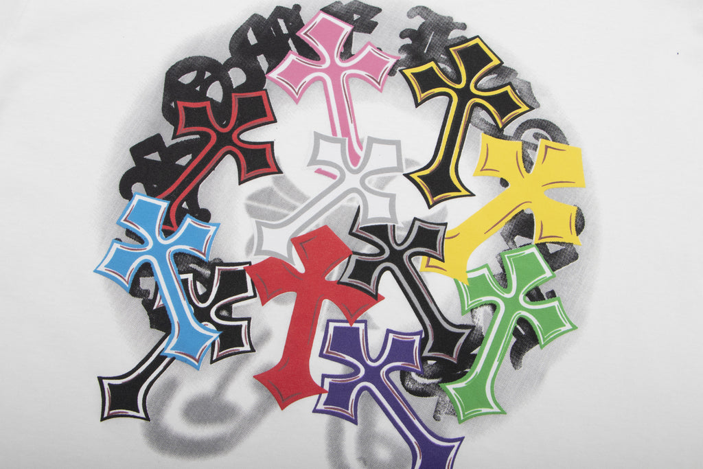 Chrome Hearts Puffy Rainbow Cross T-Shirt 6024