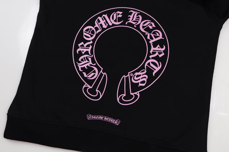 Chrome Hearts  Purple Horseshoe Logo Hoodie 7026