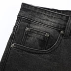 Chrome Hearts Black & Grey Silver Cross Patch Jeans