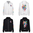 Chrome Hearts Multi Color Cross Cemetery Zip Up Hoodie 5010