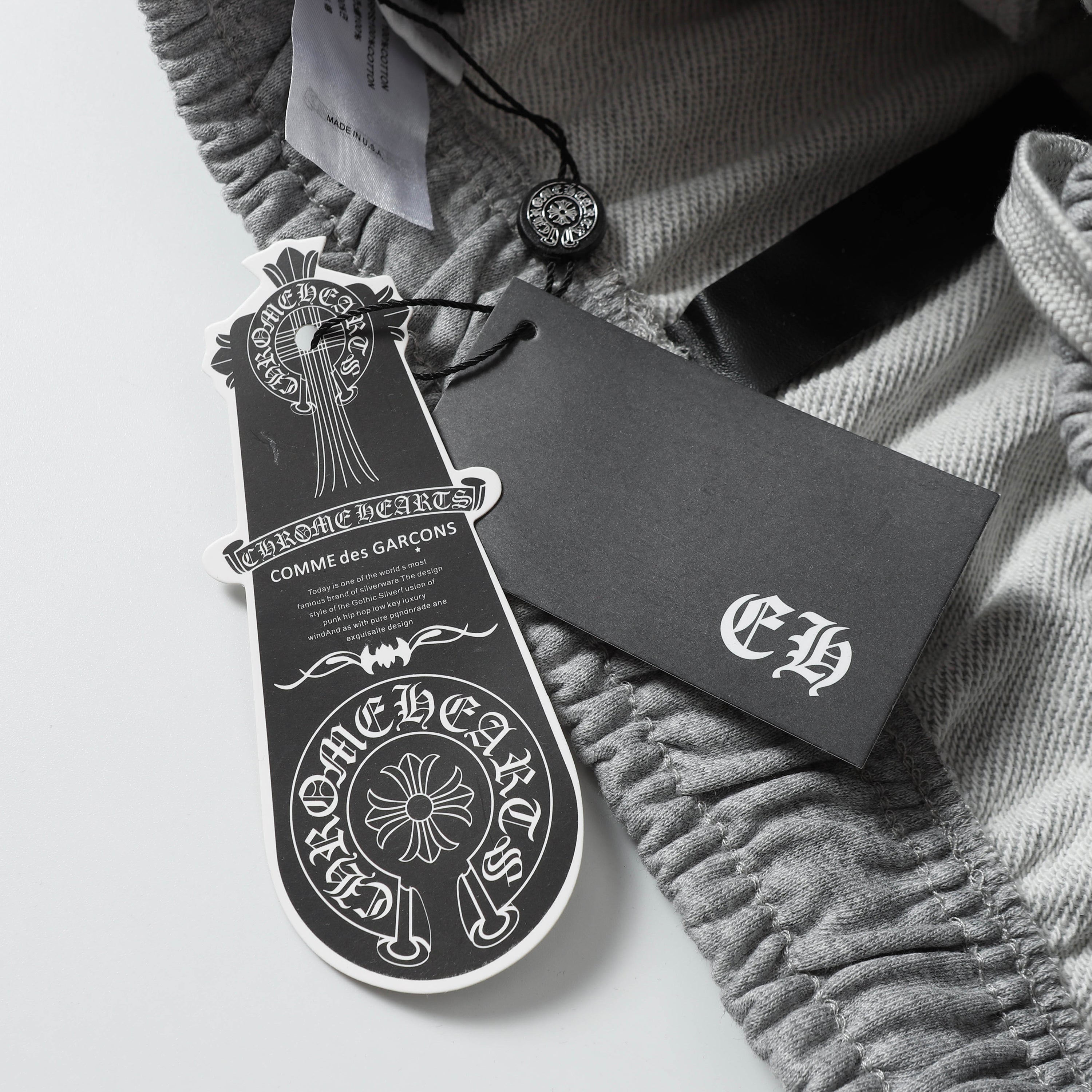 Chrome Hearts Cemetery Leather Cross Patch Paper Jam Shorts