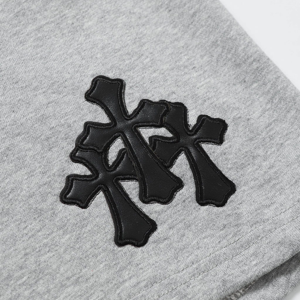Chrome Hearts Cemetery Leather Cross Patch Paper Jam Shorts