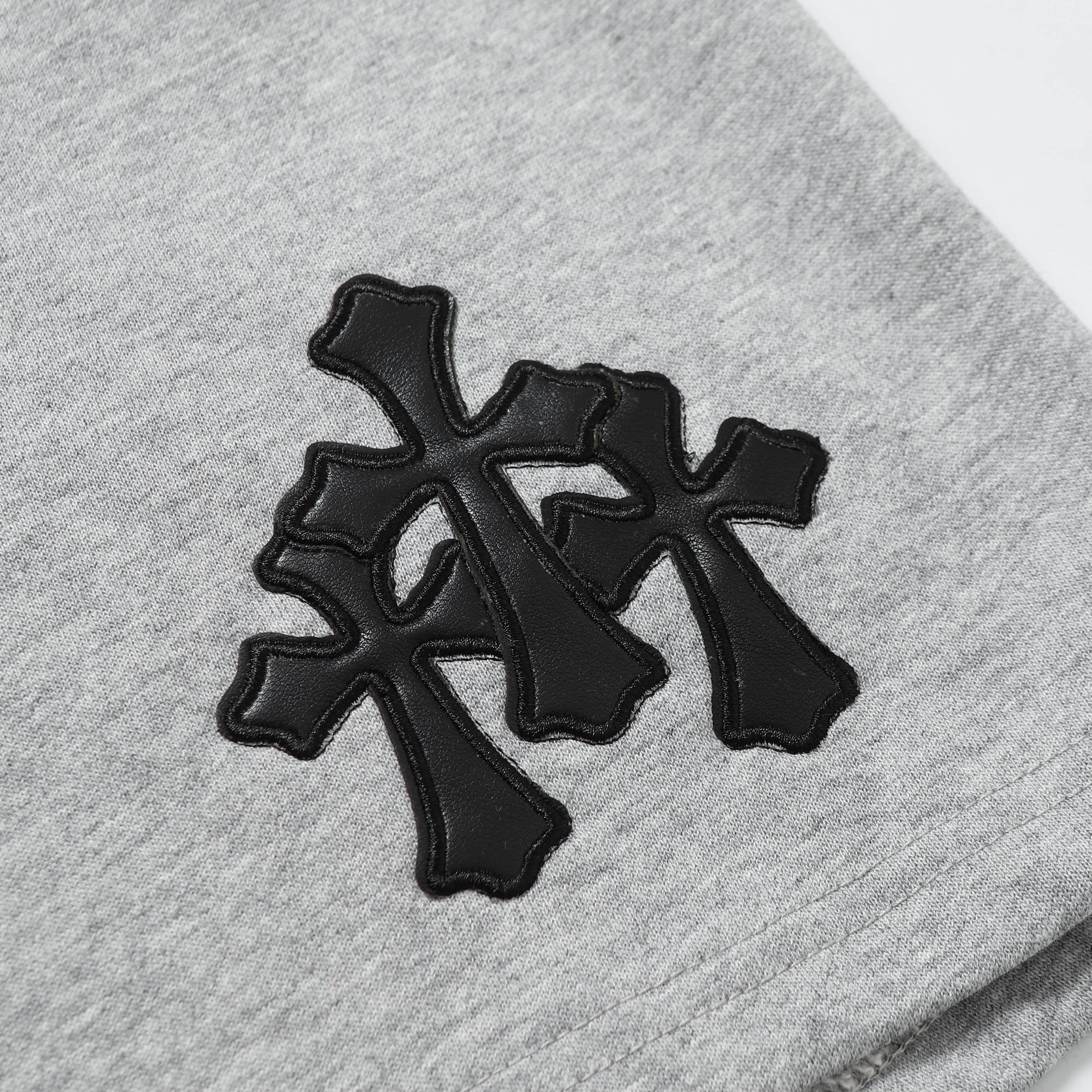 Chrome Hearts Cemetery Leather Cross Patch Paper Jam Shorts