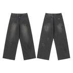 Chrome Hearts Black Cross Patch Grey Jeans