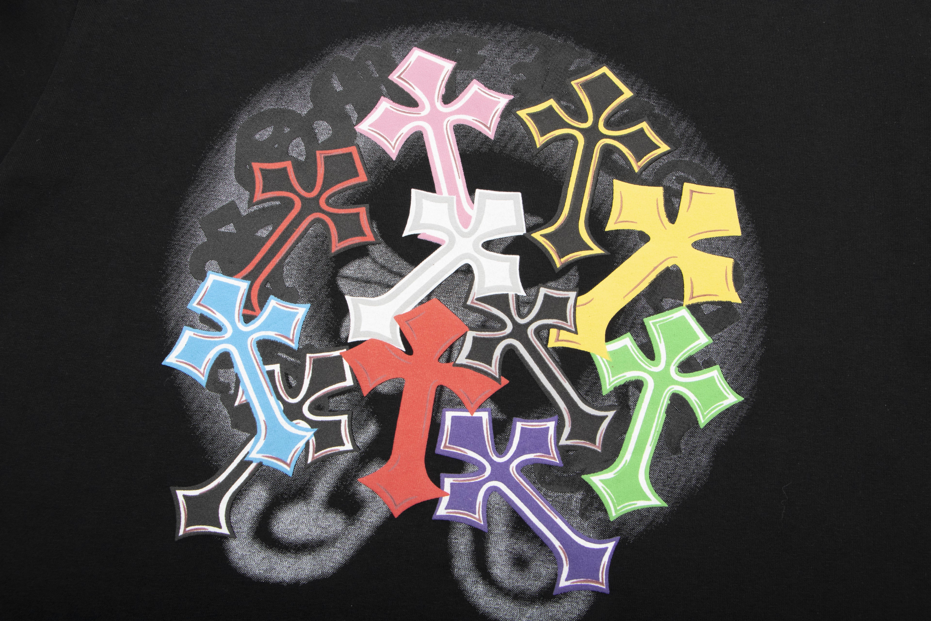 Chrome Hearts Puffy Rainbow Cross T-Shirt 6024