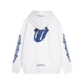 Chrome Hearts Rolling Stones Script Blue Logo Hoodie 9817
